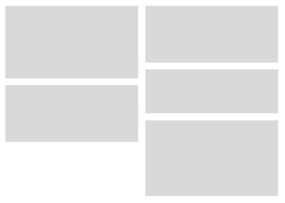 A layout with strong columns