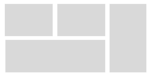 A layout with strong rows and columns