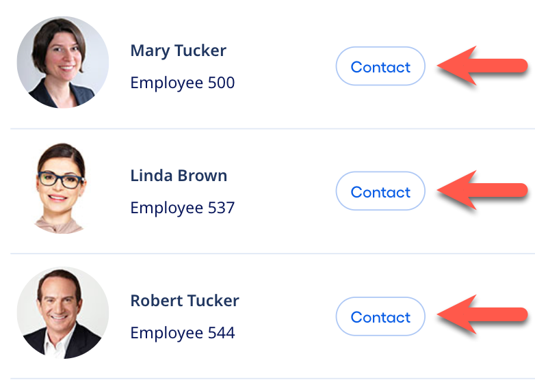 Templated list button example