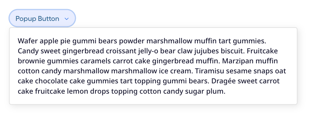 Popup button example