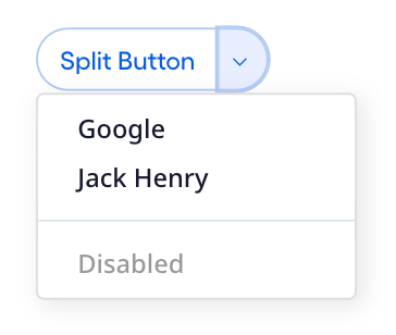 Split button example